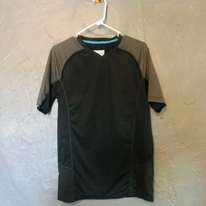 Mondetta Black & Grey Workout V neck Shirt
